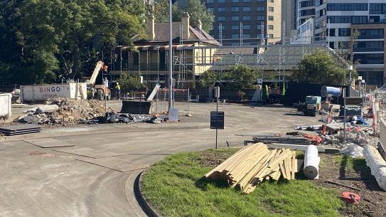 Willow Grove amid the site clearing for the Parramatta Powerhouse. 