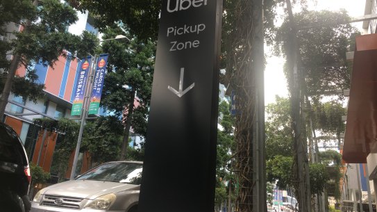 Ten new Uber pick up/drop off zone have been installed at South Bank. 