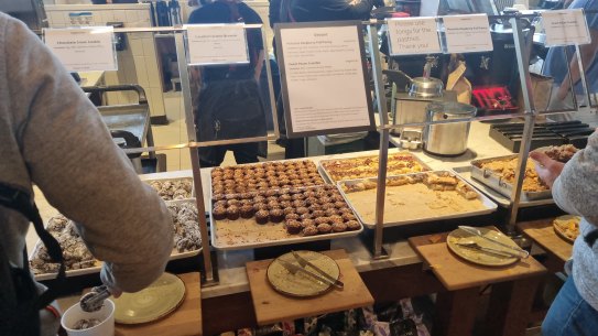 Some of the food on offer at Google’s New York HQ.