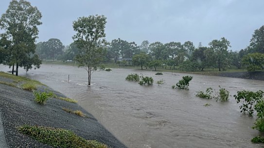 Kedron Brook on Sunday morning near Gordon Park in Brisbane.