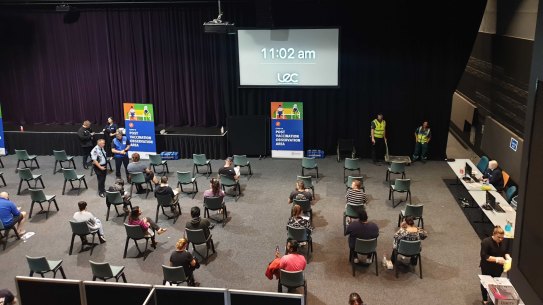 A number of community vaccination hubs have been opened, including a large one in Logan south of Brisbane.