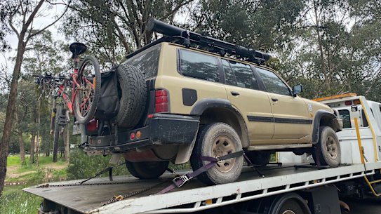 The vehicle seized by police in Gippsland on Monday.