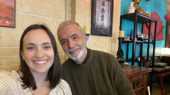 Ruby Kraner-Tucci with her dad, Joe.