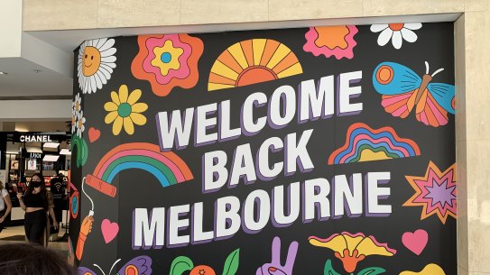 A David Jones window display in Melbourne's CBD.