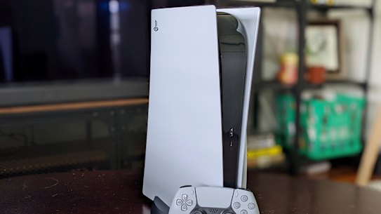 The PS5 is an enormous, but not unattractive, machine.