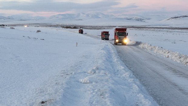 Tigers Realm trucks transport coal in Russia’s far east.