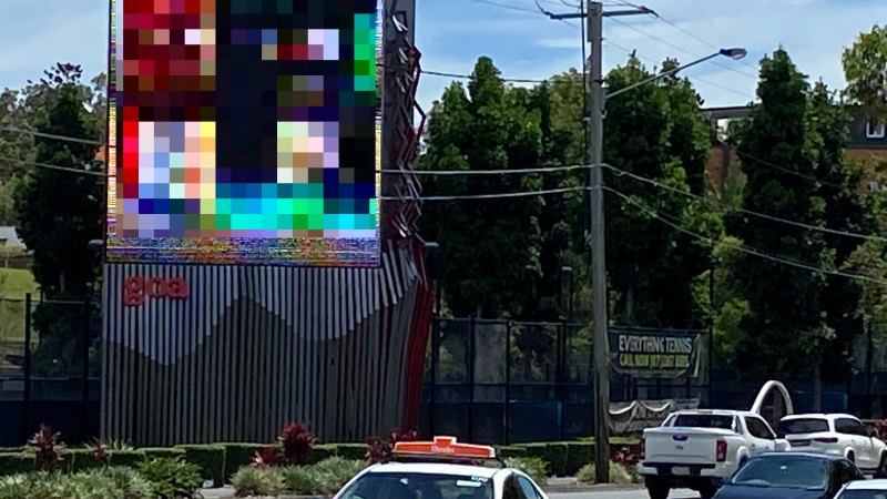 Pornvideoxxxx - Hackers show porn on Brisbane billboard for three minutes