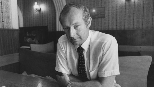 Roger Rogerson in an Oxford Street coffee shop in 1982.
