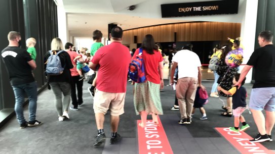 SHD NEWS. Crowds arriving for Wiggles show at the Sydney Coliseum Theatre at Rooty Hill, Saturday December 19, 2020. PNO BYLINE PLEASE