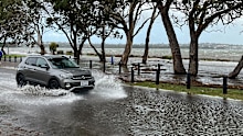 Wild weather has caused flooding of roads in Applecross.