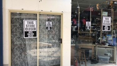 The shop in which the illegal salon was operating out the back of was closed on Wednesday.