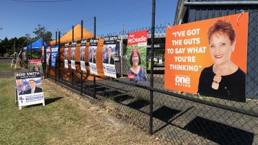 Several voters spoke of their support for One Nation at the Gatton pre-polling booth.