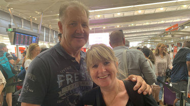 Paul and Vicki Wittwer arrived to find their flight had been cancelled.