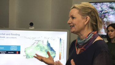 Federal Environment Minister Sussan Ley has offered Commonwealth financial help with Fraser Island's (Kgari) recovery during a visit to the Bureau of Meteorology cyclone warning centre in Brisbane.
