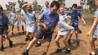 Students Bust The Dust Children Dancing Up A Storm