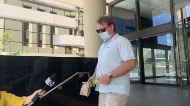 Jason Lawson appeared in court on February 9, charged with providing false vaccination proof and ID, to gain entry to Crown Casino. 