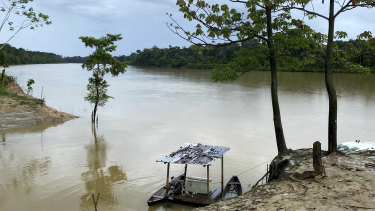 The Itaquai River runs through the Vale do Javari region in Amazonas state, Brazil, on the border with Peru.