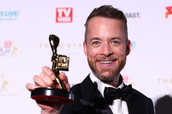 The man of the moment: Hamish Blake at the 2022 Logies.