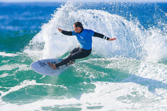 Australian India Robinson in action last year at the Roxy Pro France.
