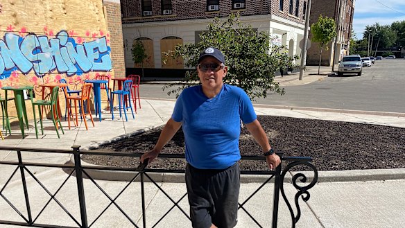 Dan Frankel in downtown Kenosha, Wisconsin, is reconsidering who he will vote for in the presidential election.