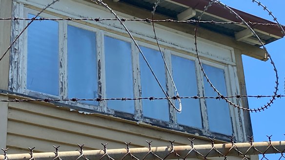 Peeling paint on sections of Brisbane’s Victoria Barracks.