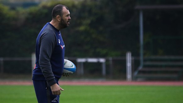 Upbeat: Despite being under intense scrutiny, Michael Cheika isn't showing it. 