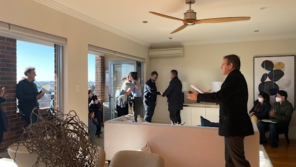 A young couple were the successful buyers of the three-bedroom unit at 31/342a Marrickville Road, Marrickville.