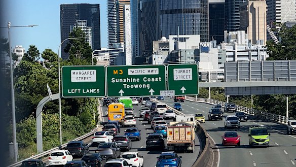 Traffic on some Brisbane roads was slower than 25km/h in peak times in December 2025.