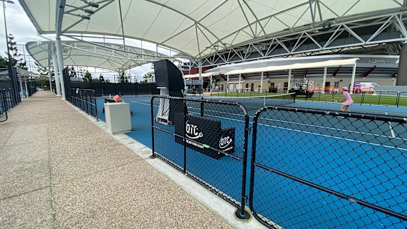 Tennis Queensland has asked the Brisbane Organising Committee for the Olympic and Paralympic Games for two extra show courts at the Queensland Tennis Centre.