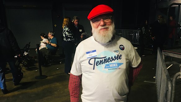 Mike Bloomberg supporter Bob Allen at a campaign event in Nashville, Tennessee.