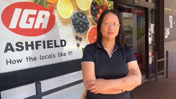 Ashfield IGA owner Sarah Wang.