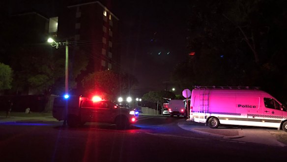 Forensics and an ambulance were also at the scene.