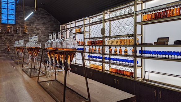 Whisky tasting at Glenlivet, Speyside, Scotland.