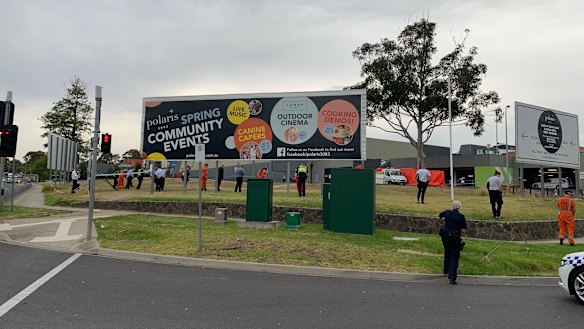 Police and SES crews conducting a painstaking line search at the scene late on Wednesday afternoon.