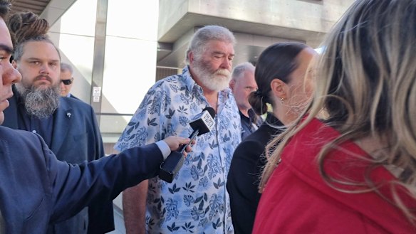 Lindsay Francis Selby, who was driving the Brisbane bus that fatally struck Tia Cameron, leaves Brisbane Magistrates Court.