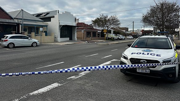 South Terrace, Fremantle, where a man in his 60s was found unresponsive.
