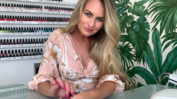 Skye McIntyre in her salon in Penrith, Sydney.