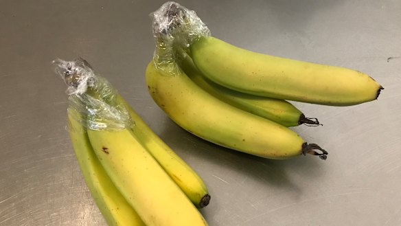 A reader suggests wrapping the stems of bananas in plastic to keep them from ripening too fast.