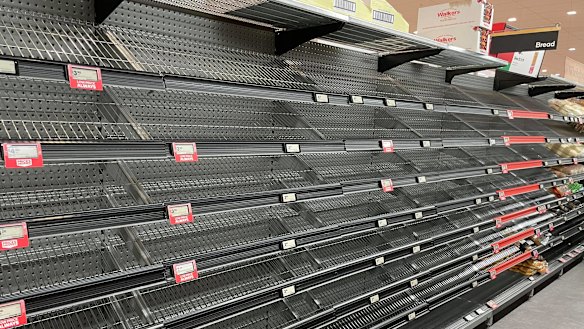 Kelvin Morton was angered by the scenes at a nearby Woolworths.