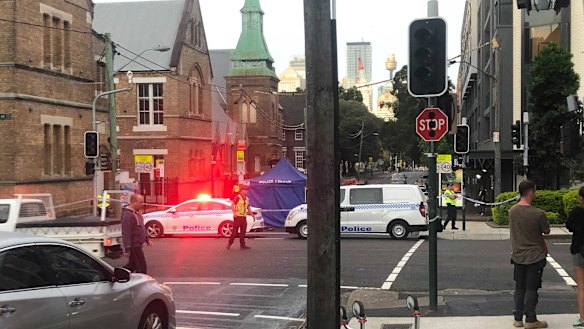 A person has died following a collision with a truck in Surry Hills. 
