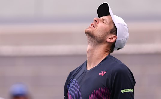 Hubert Hurkacz had a tough day at the office against Australia’s Jordan Thompson.