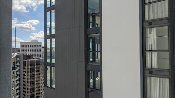 The view from a room in one of Queensland's quarantine hotels.