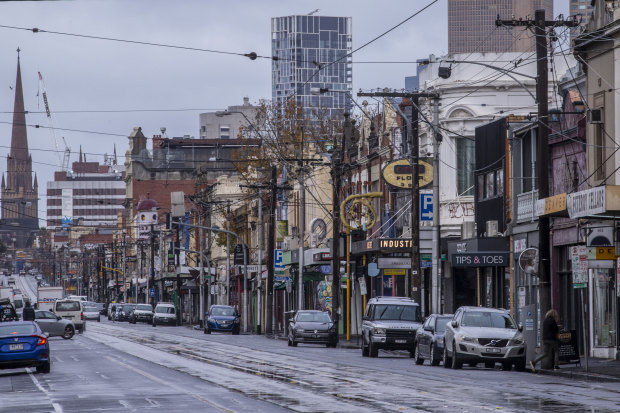 Brunswick Street in Melbourne’s Fitzroy.