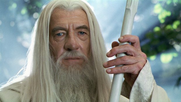 "You shall not pass!": As Gandalf in  the Lord of the Rings movies. 