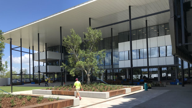 The main entrance to the new Petrie campus of the University of Sunshine Coast, Queensland's newest university campus.