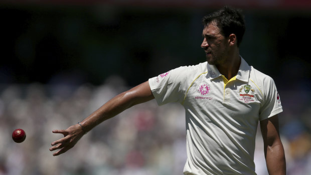 Under pressure: Mitchell Starc will keep the new ball for the upcoming Test in Canberra against Sri Lanka. 