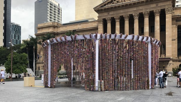 The One Million Stars art installation in King George Square.