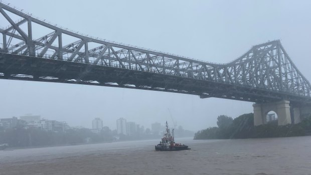 Wet weather lingers in Brisbane.