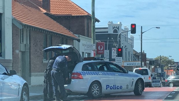 Police stopped a stolen vehicle in Sydney's inner west and arrested three people.