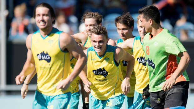 The Hockeyroos on the way to the Champions League title.